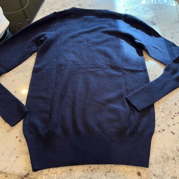 J. Crew Navy V-Neck Cashmere Sweater sz XS - Picture 4 of 5